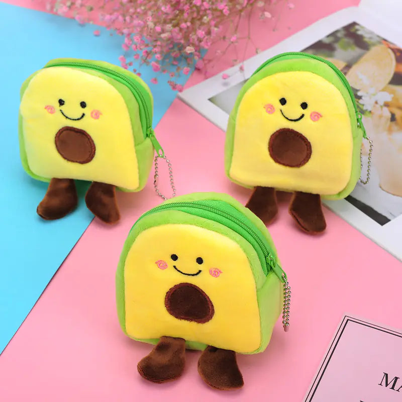 Avocado Fruit School Bag Shaped Coin Purse and Pack