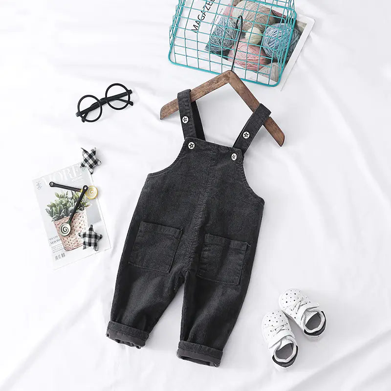 Chic Kid's Solid Overalls