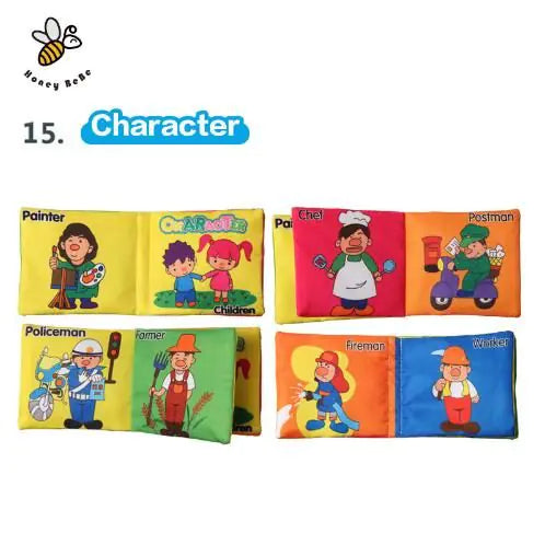 Baby English Fabric Book for Early Education and Learning