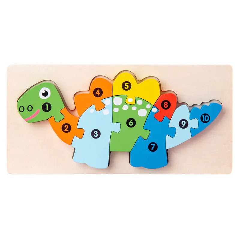 Kid-Friendly Wooden Learning Puzzles - Bulk