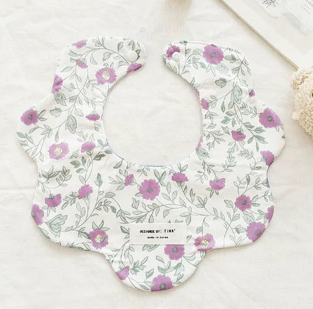 Floral Reversible Baby Bibs & Cloths Set