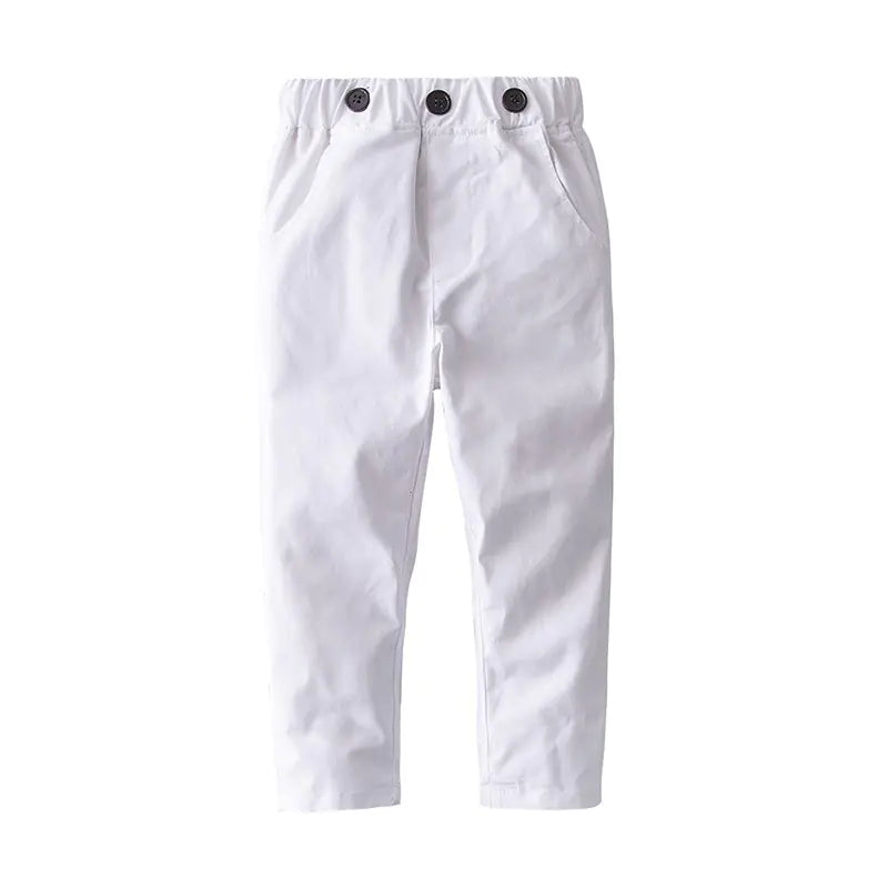 Boys' Striped Elastic Waist Casual Trousers