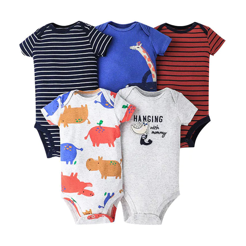 Bright & Comfy Infant Romper Bundle (5pc)