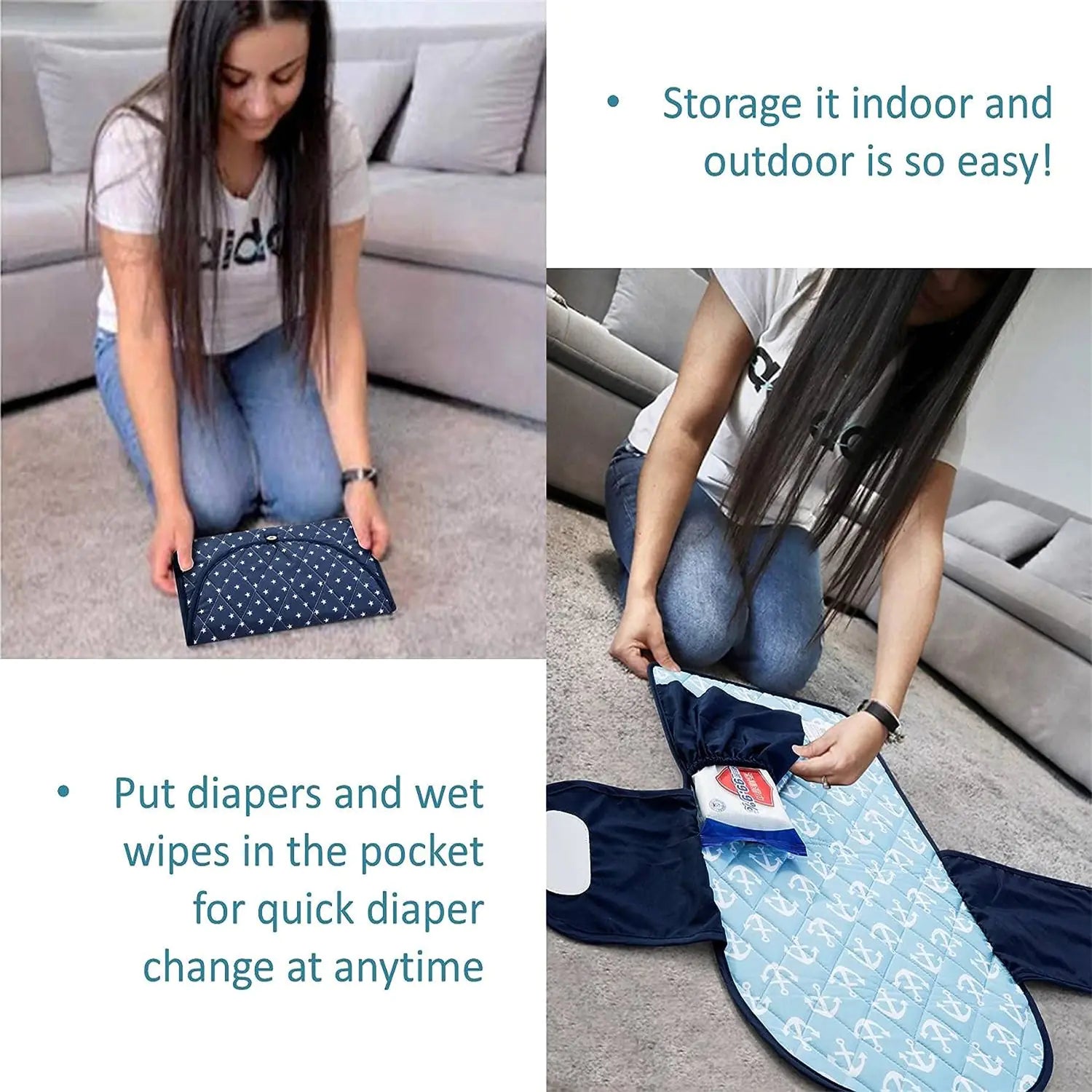 Compact Travel Diaper Mat