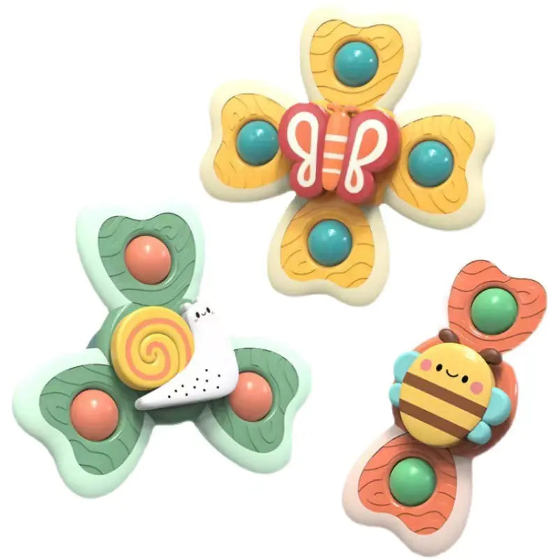 Children's Cartoon Suction Toy - Spinning Flower Spinner