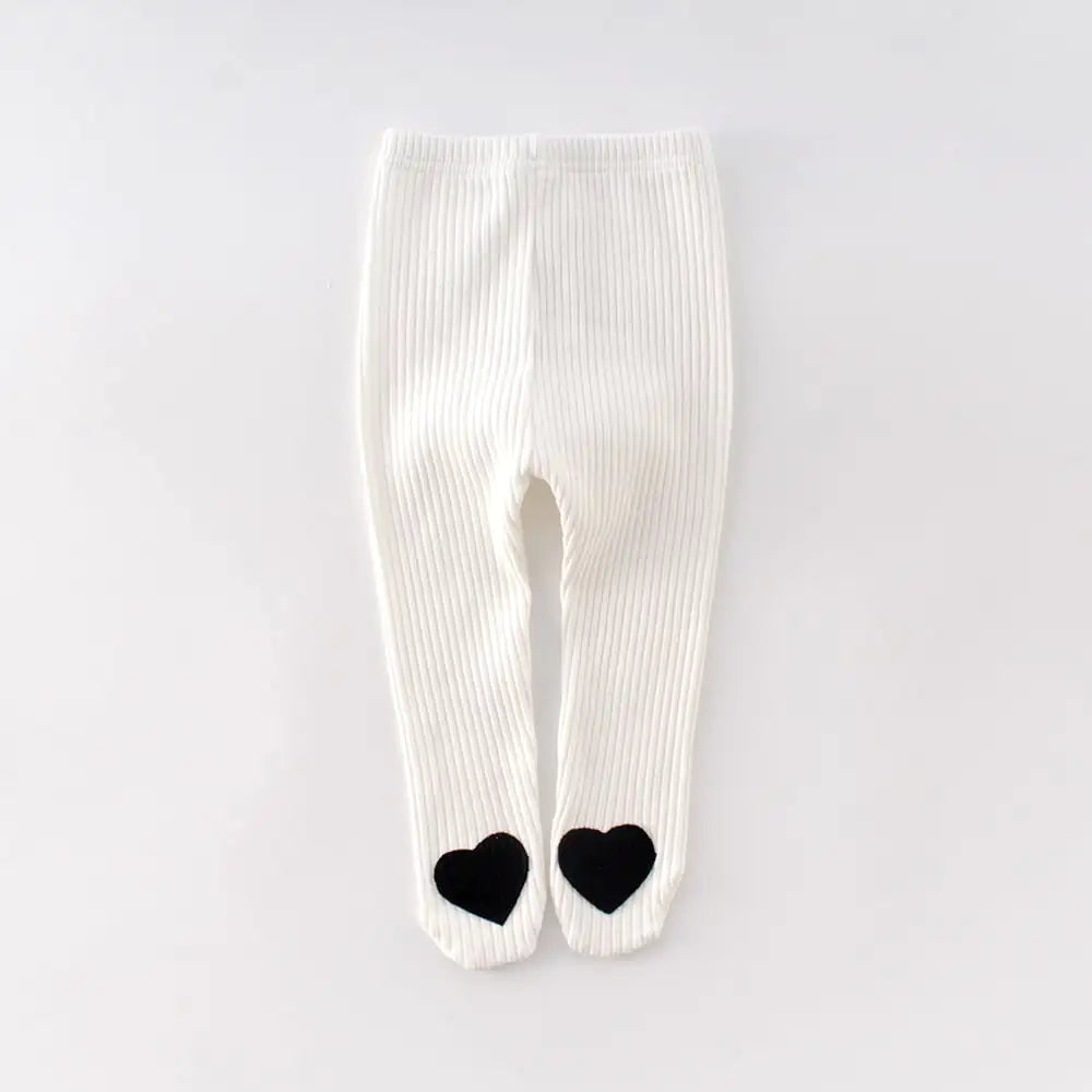 All-Season Heart Print Baby Leggings