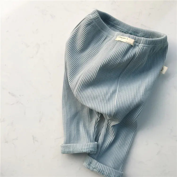Autumn Baby Casual Threaded Elastic Leggings