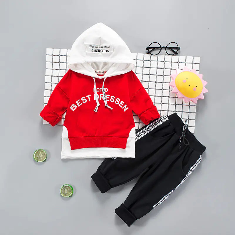 Boys' Fashion Hoodie and Long Pants 2-Piece Set