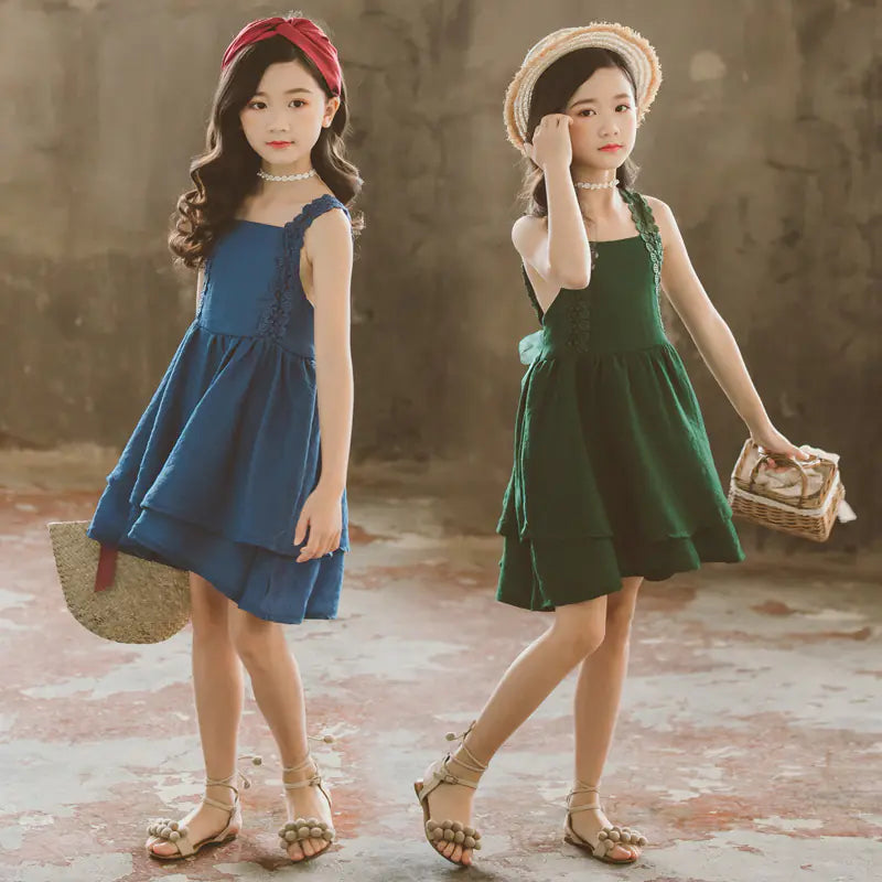 2020 Summer Fashion Girls' Casual Sleeveless Dress