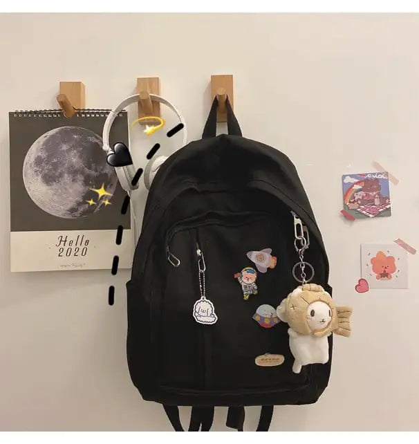 Korean Harajuku Style Backpack for Middle School Girls