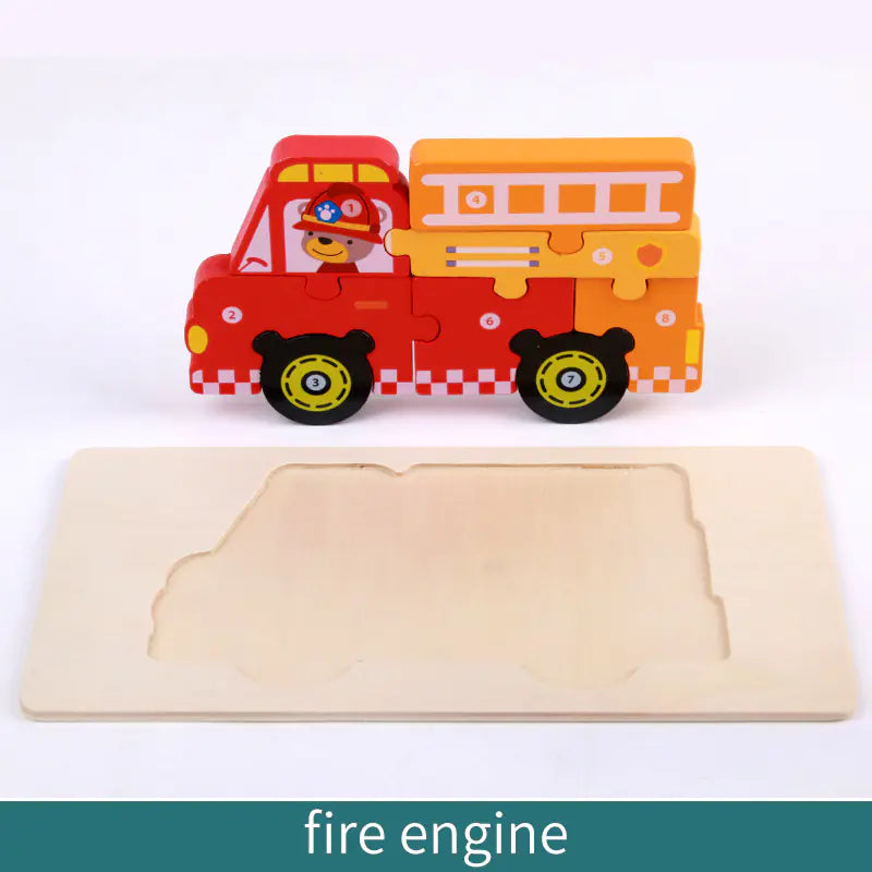 Kid-Friendly Wooden Learning Puzzles - Bulk