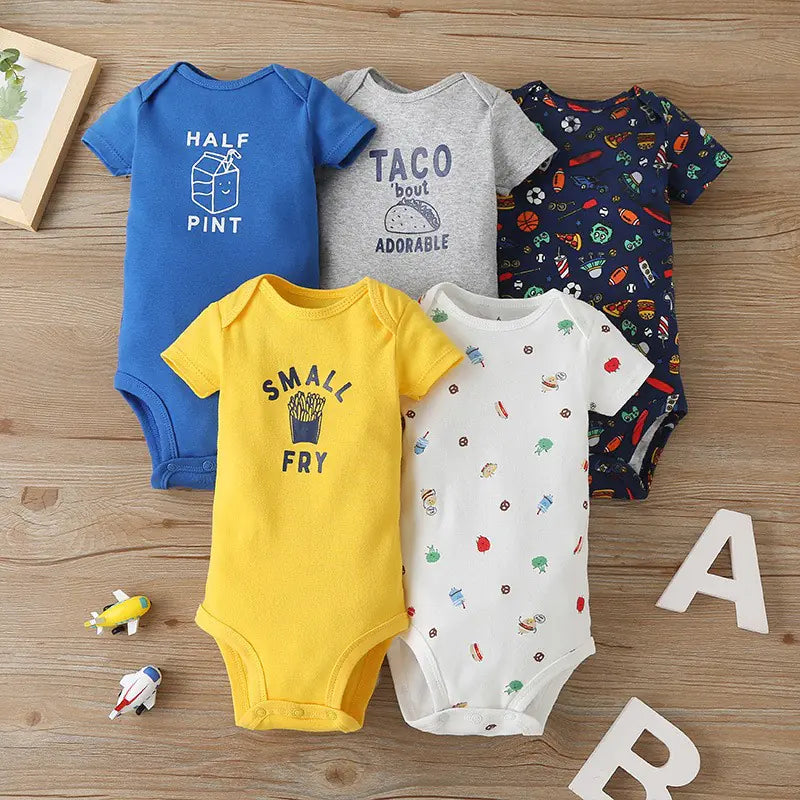 Bright & Comfy Infant Romper Bundle (5pc)