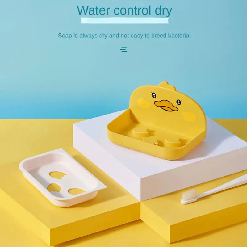 Double-layer Wall-mounted Soap Box with Draining Rack