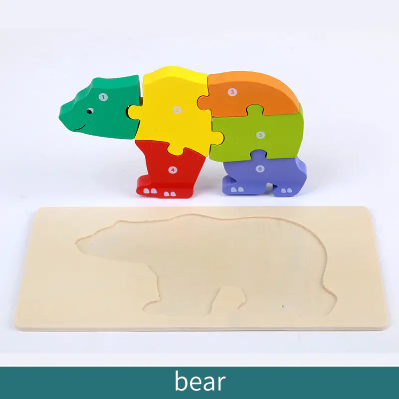 Kid-Friendly Wooden Learning Puzzles - Bulk