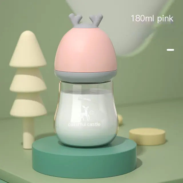 BPA-Free Glass Baby Bottle with Anti-Choke Design