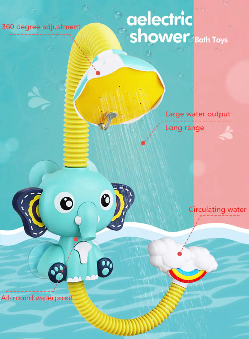 Elephant Fun Kids' Shower and Bath Toy Set
