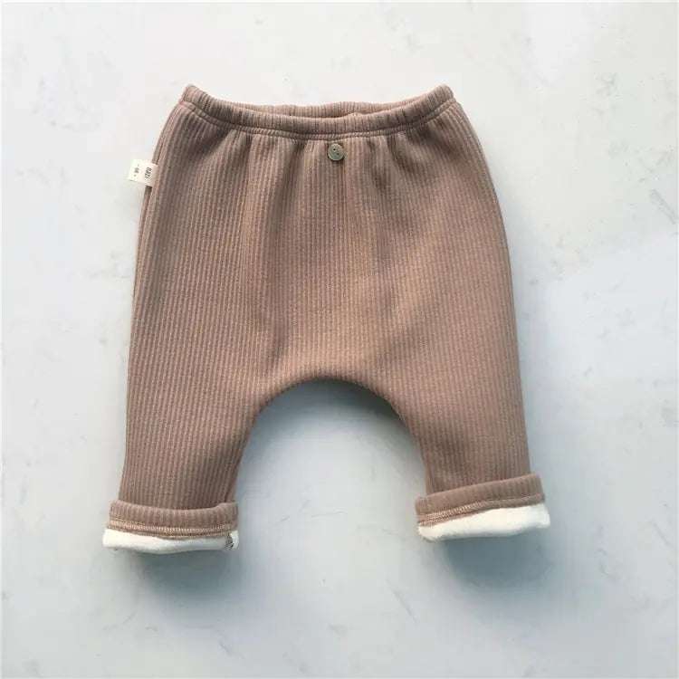 Autumn Baby Casual Threaded Elastic Leggings
