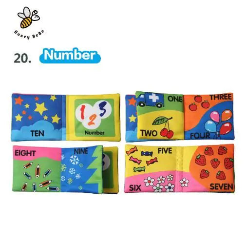 Baby English Fabric Book for Early Education and Learning