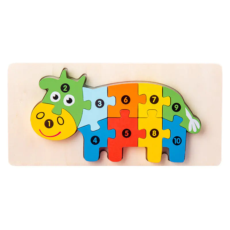 Kid-Friendly Wooden Learning Puzzles - Bulk