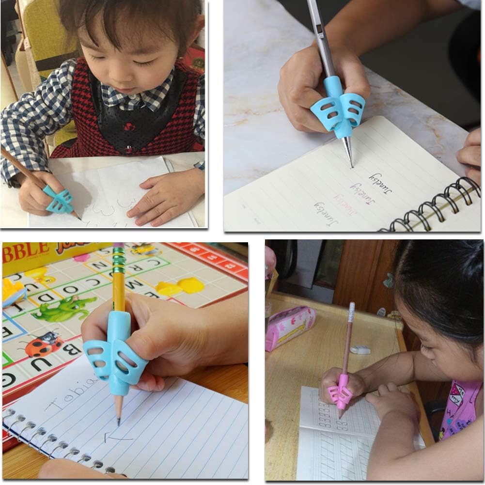 JuneLsy Pencil Grips for Kids Handwriting Pencil gripper