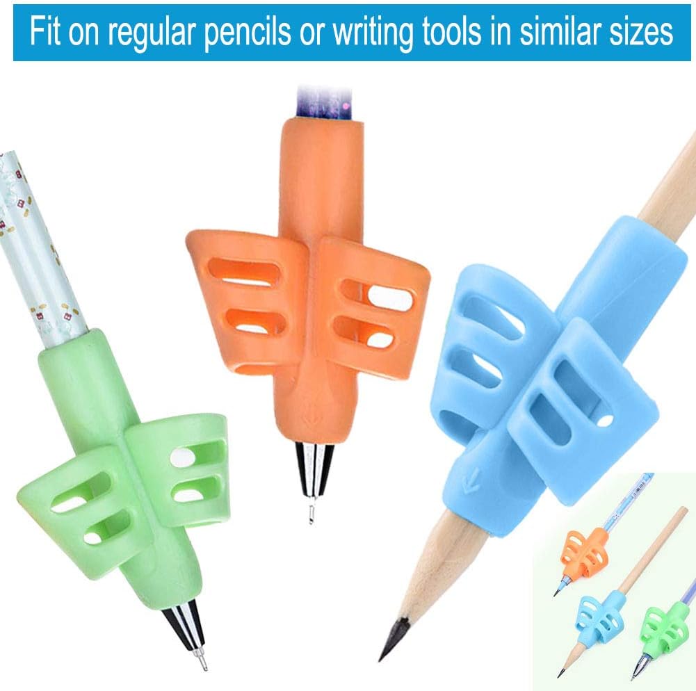 JuneLsy Pencil Grips for Kids Handwriting Pencil gripper