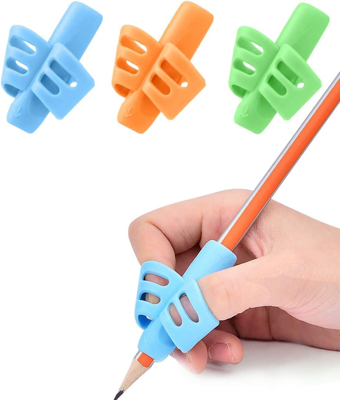 JuneLsy Pencil Grips for Kids Handwriting Pencil gripper