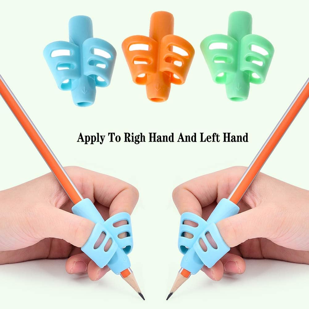 JuneLsy Pencil Grips for Kids Handwriting Pencil gripper