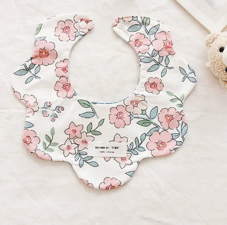Floral Reversible Baby Bibs & Cloths Set