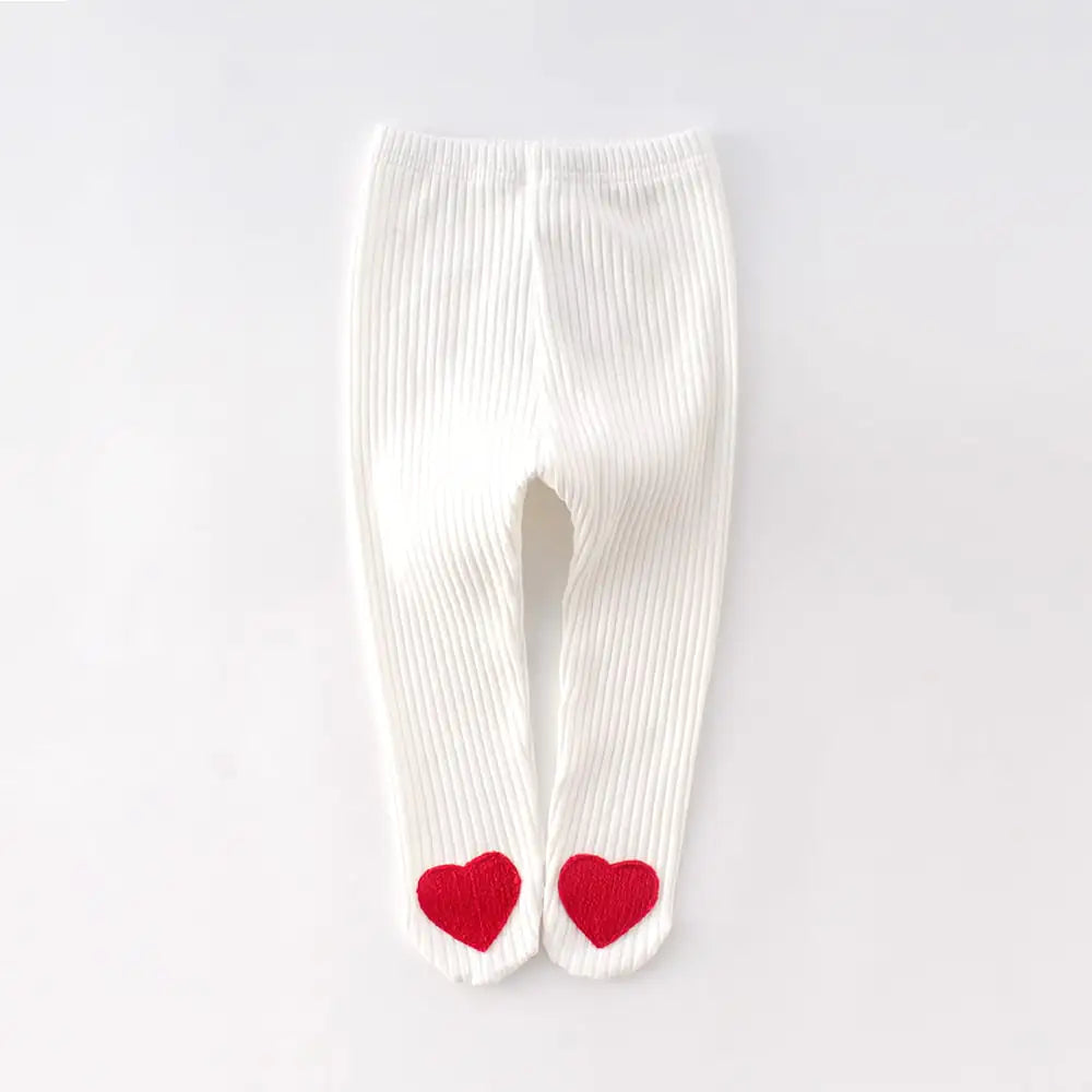 All-Season Heart Print Baby Leggings