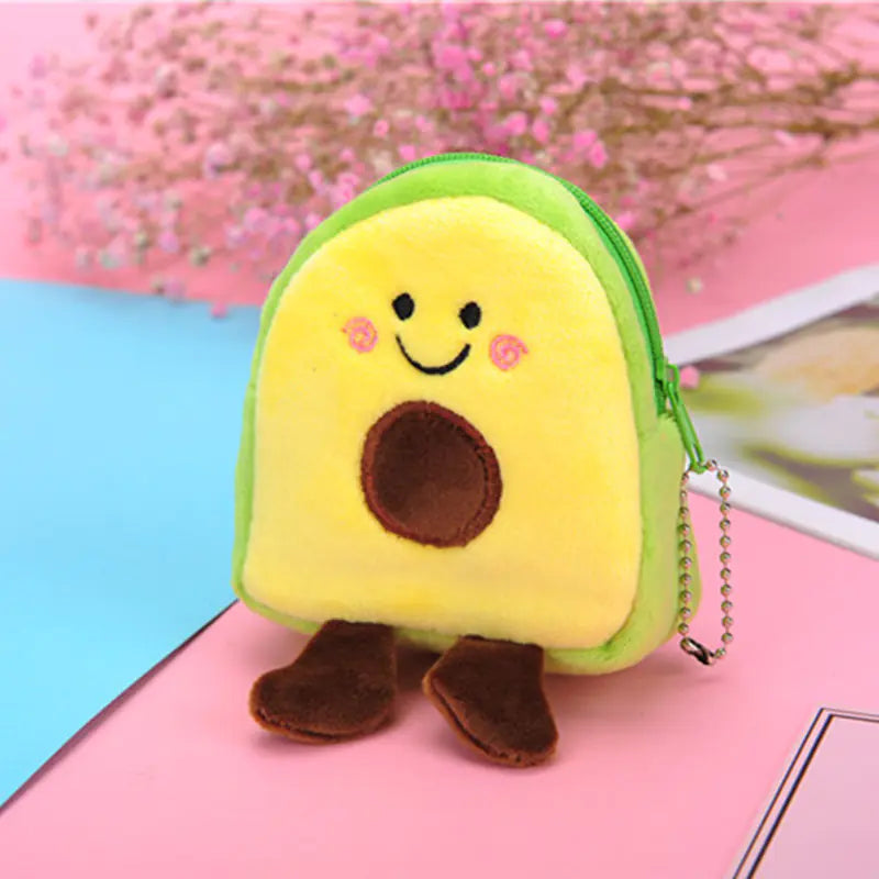 Avocado Fruit School Bag Shaped Coin Purse and Pack