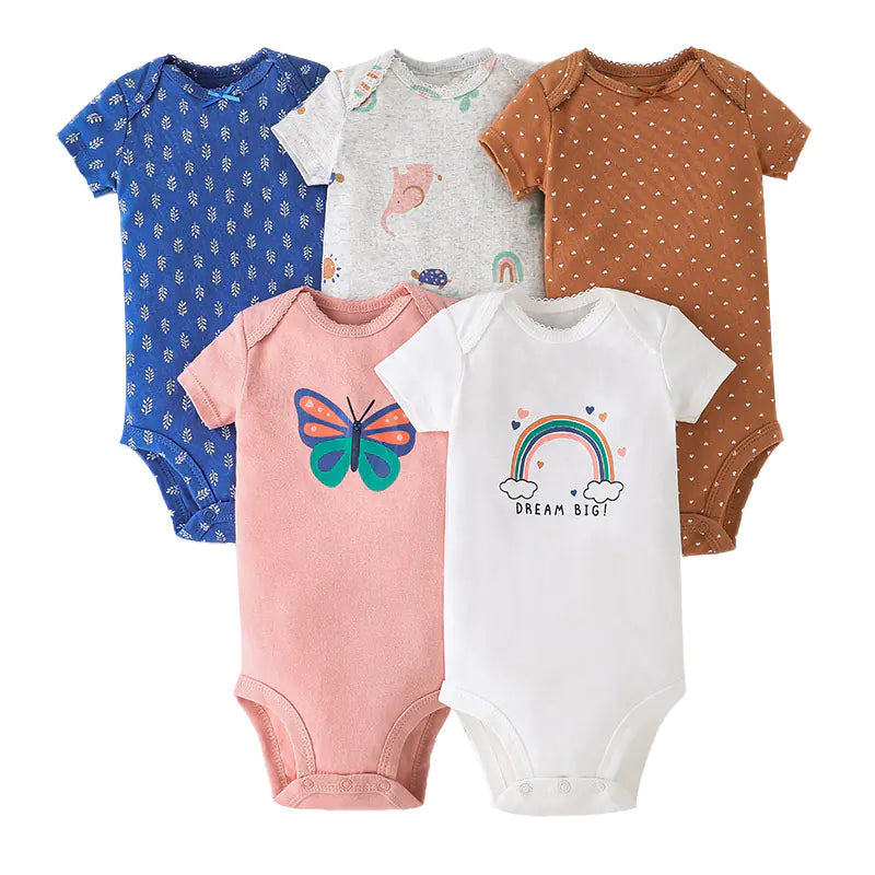Bright & Comfy Infant Romper Bundle (5pc)