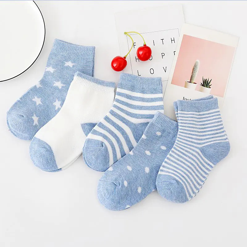 Cotton Mid-Tube Floor Socks for Boys and Girls