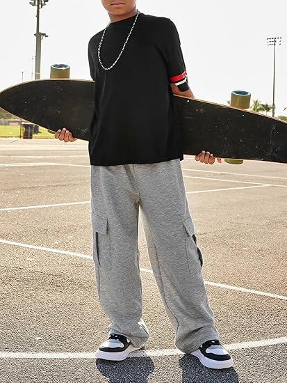 GORGLITTER Boy's Baggy Cargo Pants