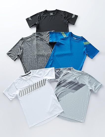 5 Pack Boys Athletic Shirts
