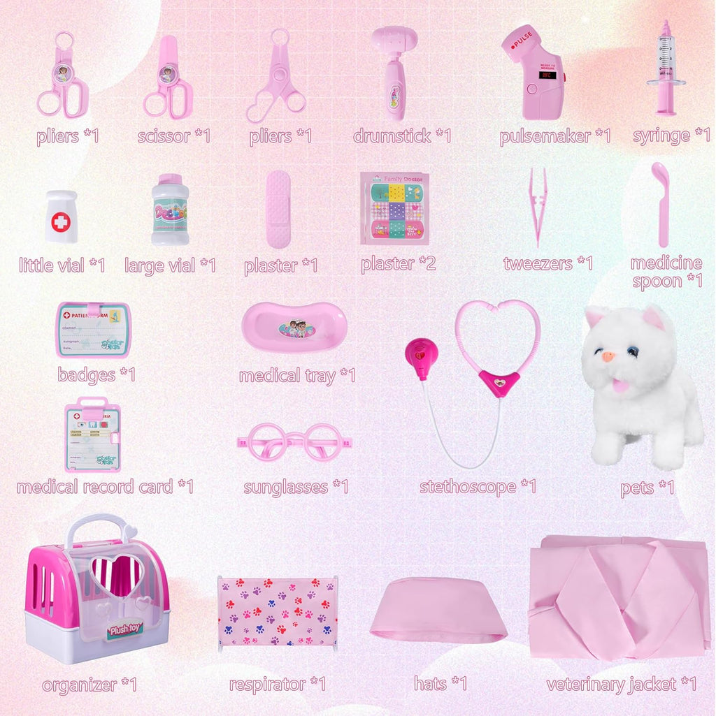 Doctor Kit for Girls -Vet Play Sets for Kids
