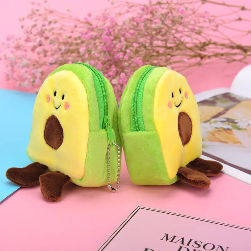 Avocado Fruit School Bag Shaped Coin Purse and Pack