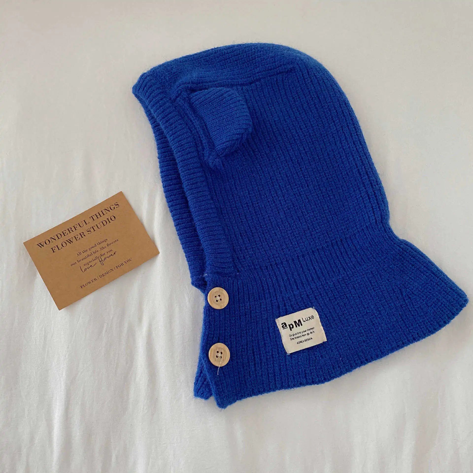 Integrated Woolen Cap and Scarf Set for Kids