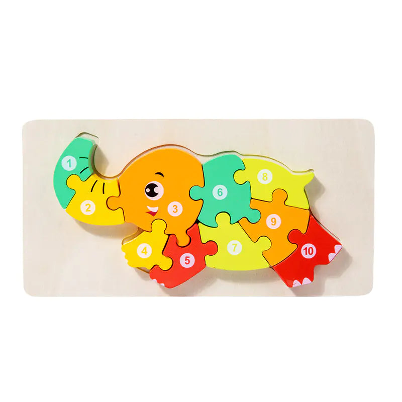 Kid-Friendly Wooden Learning Puzzles - Bulk