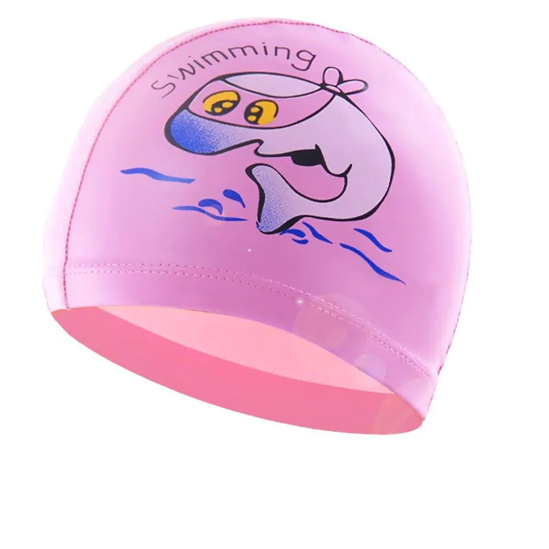 Kids PU Swim Cap with Goggles Set for Boys and Girls