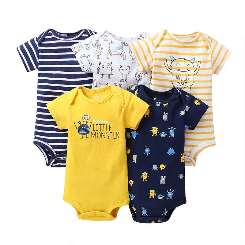 Bright & Comfy Infant Romper Bundle (5pc)