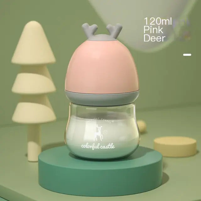 BPA-Free Glass Baby Bottle with Anti-Choke Design