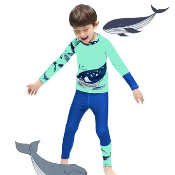 2023 Kids Swimwear Set for Boys 3-9 Years Sun Protection
