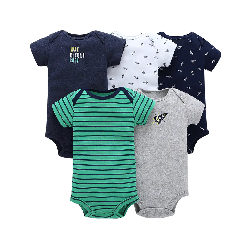 Bright & Comfy Infant Romper Bundle (5pc)