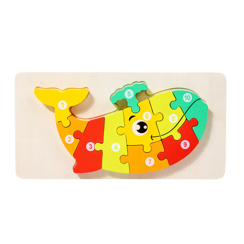 Kid-Friendly Wooden Learning Puzzles - Bulk