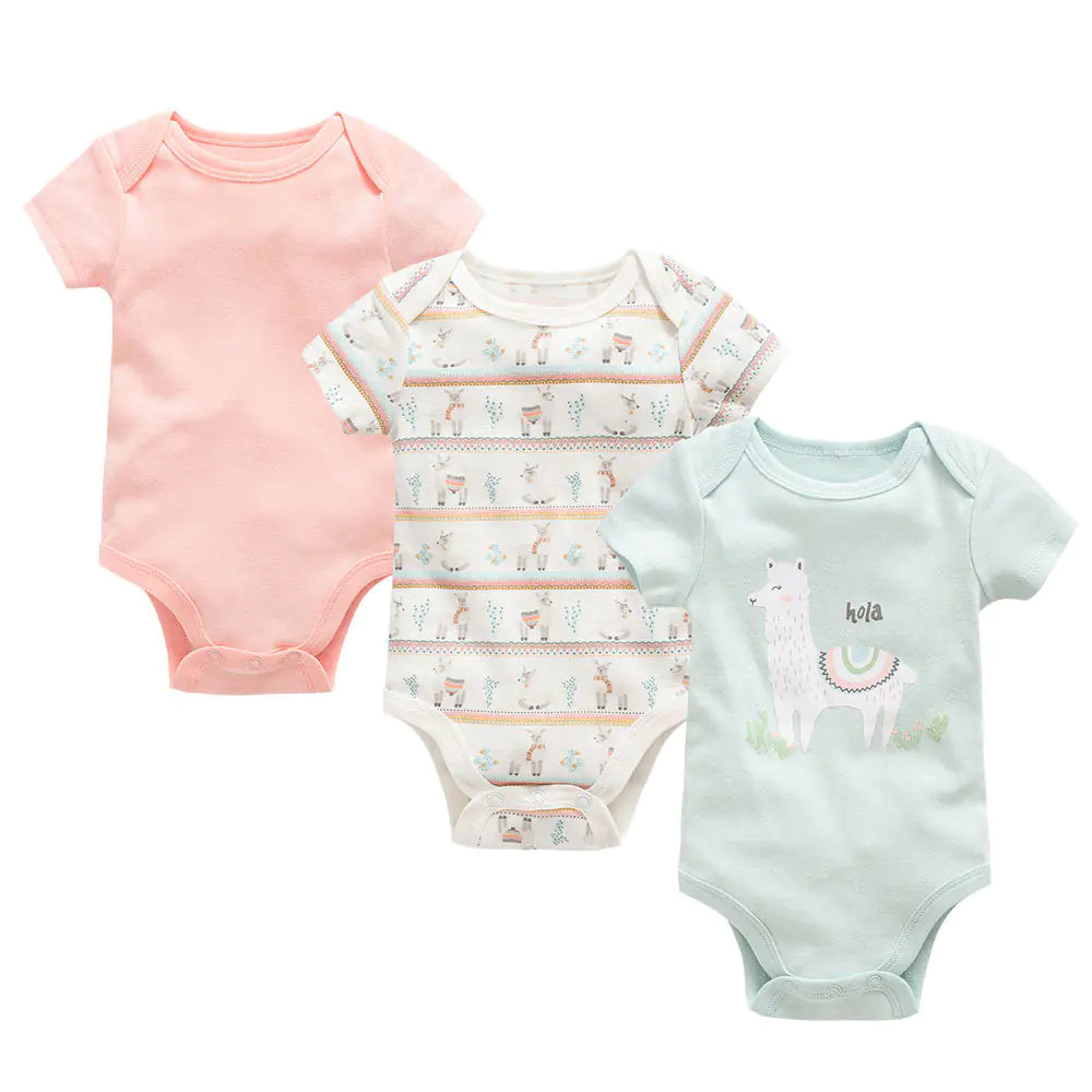 Cotton Trio Baby Bodysuit Set