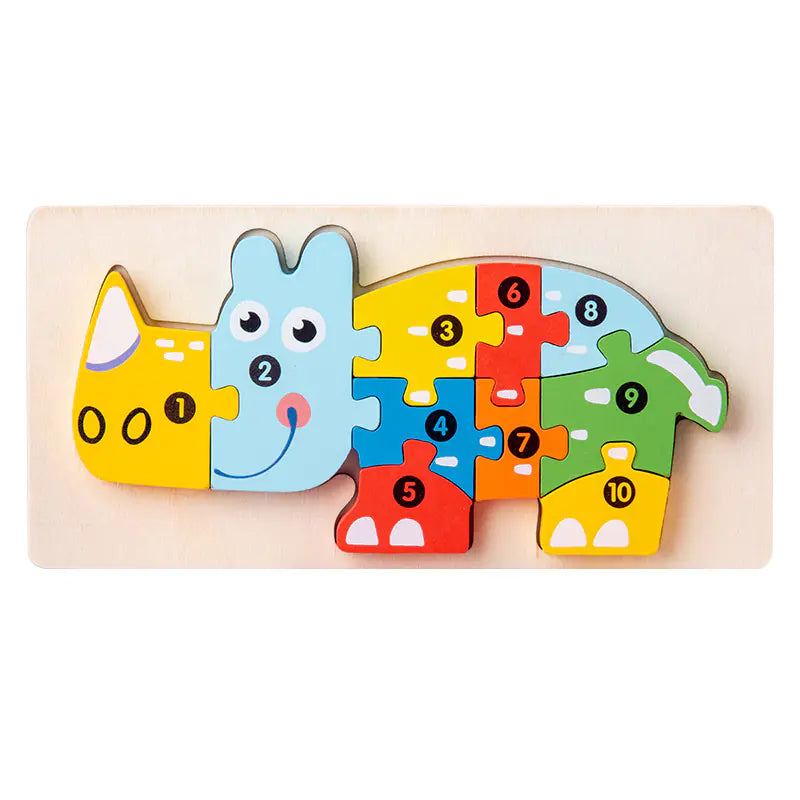 Kid-Friendly Wooden Learning Puzzles - Bulk