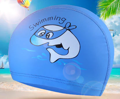 Kids PU Swim Cap with Goggles Set for Boys and Girls
