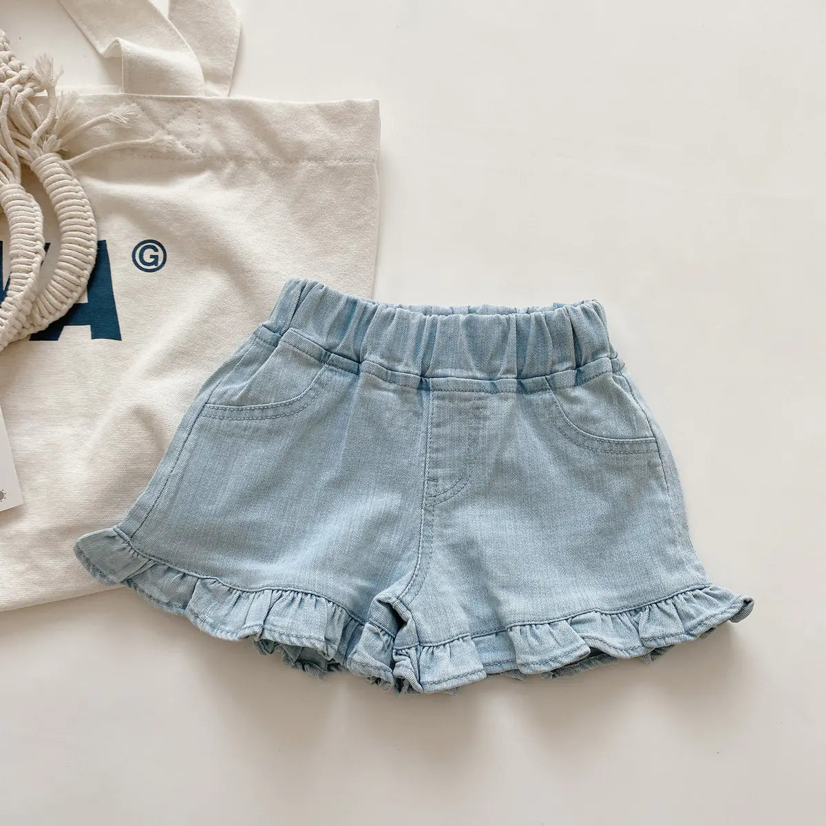 Girls' Denim Shorts with Fashionable Style