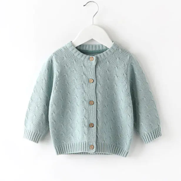 Knitted Cardigan Sweater Top for Baby Girls