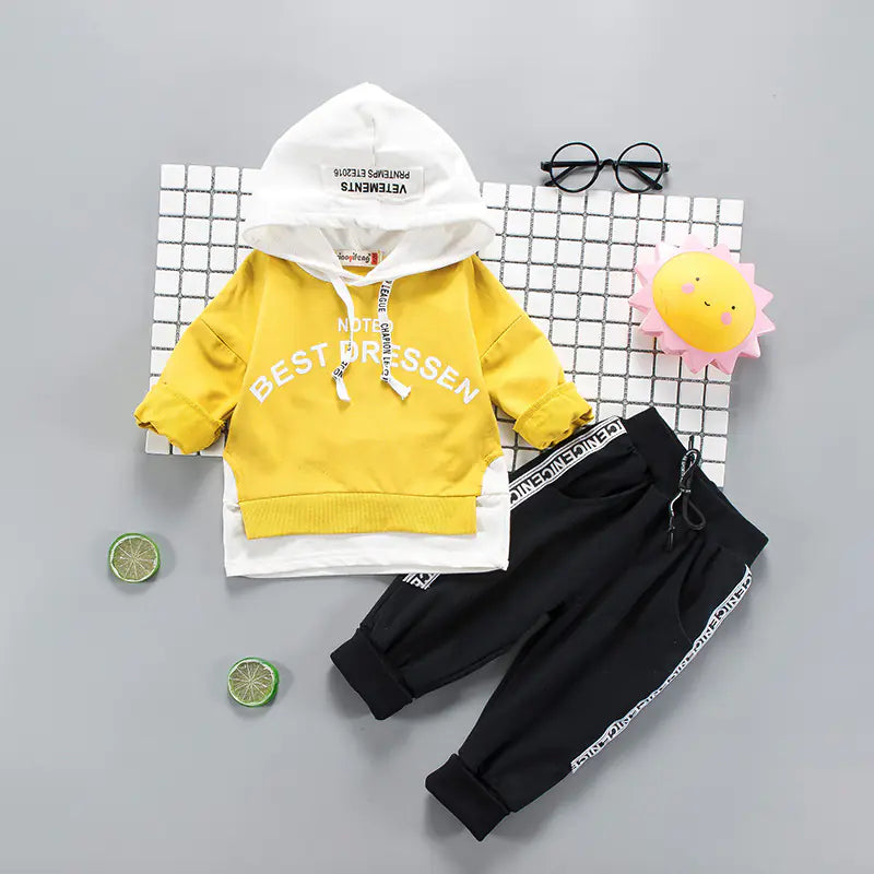 Boys' Fashion Hoodie and Long Pants 2-Piece Set